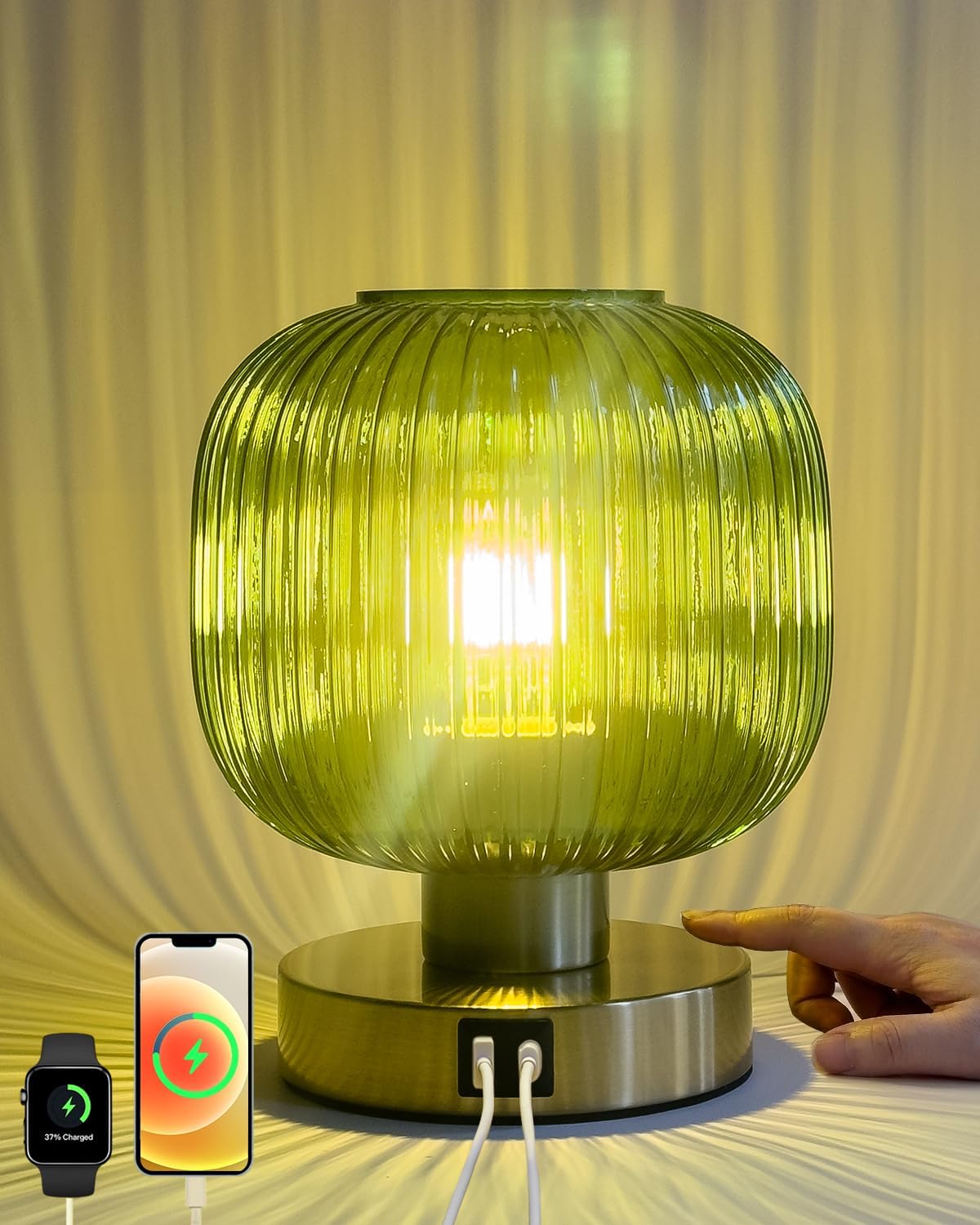 Green lamps